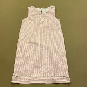 Vineyard Vines Pink & White Seersucker Sleeveless Dress Size 14